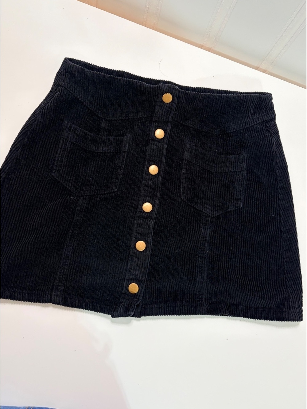 Black Corduroy Skirt